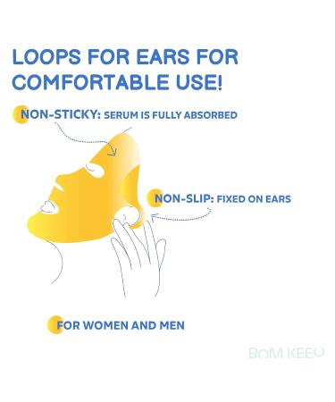 Collagen Face Tightening Mask with Ear Loops - 5 Pack | Hydrating, Brightening & Anti-Aging Formula for Face Lifting - Buy Online on GoSupps.com