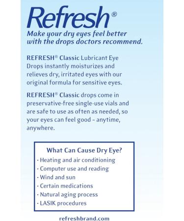 Refresh Classic Preservative-Free Lubricant Eye Drops 0.01 fl oz - 50 Single-Use Containers - Buy Online on GoSupps.com
