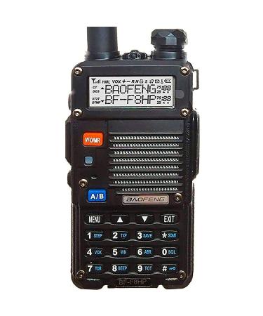 BAOFENG BF-F8HP (UV-5R 3rd Gen) 8-Watt Dual Band Two-Way Radio (136-174MHz VHF & 400-520MHz UHF) Includes Full Kit with Large Battery