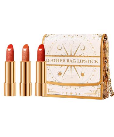 Dranng Matte Lipstick - 3 Velvety Shades Long-Lasting Water-Resistant | Durable Natural Beauty Waterproof for Travel and Holidays