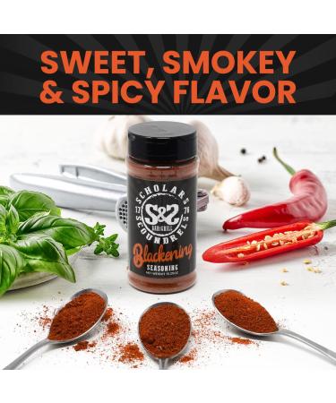 Scholars & Scoundrels Bar & Grill Blackened Seasoning | Cajun Spice for Seafood, Chicken, and Turkey | Gluten-Free & No MSG | 10.25oz - Buy Online on GoSupps.com