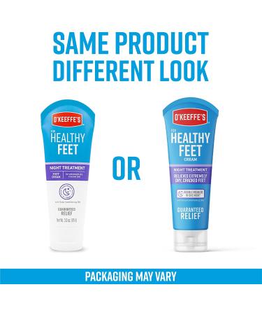 O'Keeffe's Healthy Feet Night Treatment Foot Cream 3 oz Tube - Pack of 2 - Buy Online on GoSupps.com