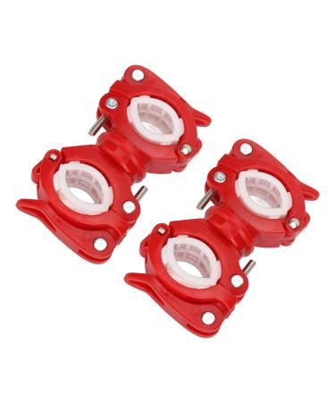 Walker Cane Holder 2 Sets Quick Installation Wheelchair Walking Cane Holder 360 Degree Rotation for Electric Scooter (Red White)