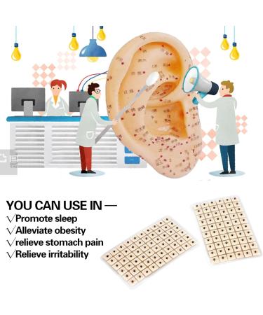 600-Piece Auriculotherapy Sticker Set | One-Way Eared Magnet Therapy & Acupressure Massage | Refill Pack for Multi-Condition Relief - Buy Online on GoSupps.com