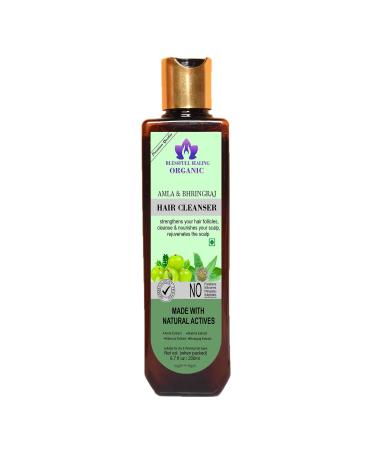 Blessfull Healing Organic Amla & BhringRaj Hair Cleanser | Shampoo 200 ML (Packing May Vary) 200 ml (Pack of 1)