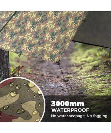 Bearhard Waterproof Camping Tarp 10x12ft - Lightweight Hammock Rain Fly with UV Protection - PU 3000mm Waterproof Backpacking Tarp for Hiking and Outdoor Adventure - Buy Online on GoSupps.com