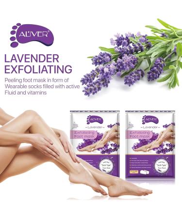 3 Pack Foot Peel Mask Exfoliating Foot Socks Calluses Remover Dead Skin Aloe Moisturizing Feet Peeling Mask for Dry Skin Cracked Heels Foot SPA Socks for Women and Men Lavender - Buy Online on GoSupps.com