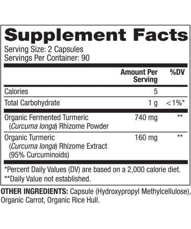 Dr. Mercola Fermented Turmeric 180 Capsules - Premium Natural Anti-Inflammatory Supplement - Buy Online on GoSupps.com