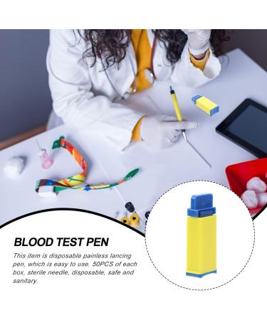 50PCS Disposable Sterile Lancet Needles for Blood Collection - Press Type Fleam (Random Color) - Buy Online on GoSupps.com