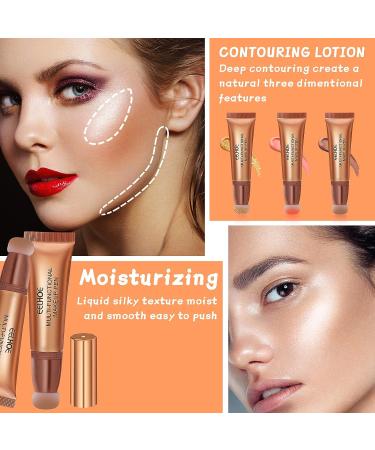 3pcs Liquid Contour Beauty Wand Set - Highlighter & Blush Stick with Cushion Applicator - Buy Online on GoSupps.com