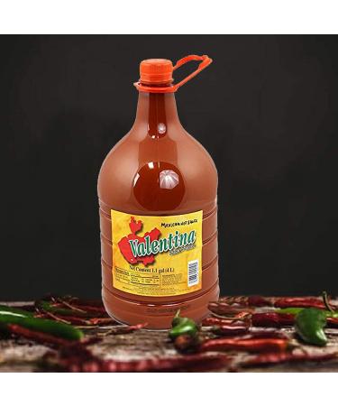 Valentina Mexican Hot Chile Sauce 4L (1.1 Gal) - Spicy Salsa Seasoning Salt Spice Mix for Chips & Snacks - 135.25 Fl Oz (1 Pack) - Buy Online on GoSupps.com