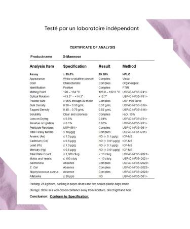 D-Mannose Poudre 2000 mg portion quotidienne - 320 g 5 mois avec vitamine C avec pilulier test en laboratoire v g talien qualit sup rieure 100% naturel sans additifs - Buy Online on GoSupps.com