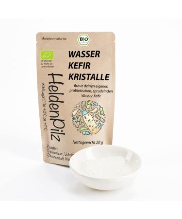 Water kefir starter set- DIY KEFIR KIT - Original kefir mushroom in all -round organless package with active Japanese ristals - growth -strong ke -pircular start (kefir) 20 grams