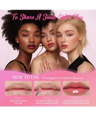 4 Pack Lip Mask Set Hydrating Lip Mask Overnight - Berry Grape Mint Vanilla Flavors Lip Sleeping Mask Nourish Lip Balm with Vitamin C & Shea Butter | Dry Lips Care Gift - Buy Online on GoSupps.com