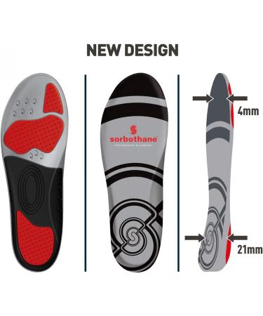 Sorbothane Sorbo Pro Insoles | Shock-Absorbing Shoe Soles for Soccer Running & Walking | Pronation Control FootBeds for Heel Spur & Shin Splints - Available in Multiple Sizes - Buy Online on GoSupps.com