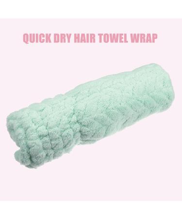VOCOSTE Diamond Shape Hair Drying Towel - Quick Drying Lightweight & Strong Absorbent Dry Cap for After Bath Hair Care - Green - Buy Online on GoSupps.com