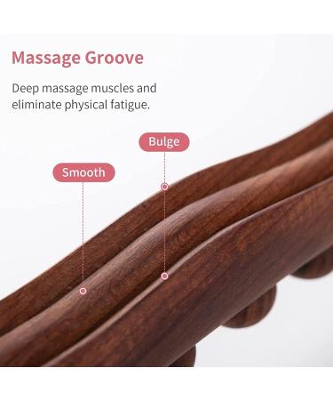 Zunedhys 10 Beads Gua Sha Scraping Stick - Wooden Massager for Neck & Back Pain Relief Abdomen Slimming Body Shaping & Anti-Cellulite Treatment - Buy Online on GoSupps.com