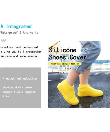 Durui Silicone Waterproof Shoes Cover - White Large | Reusable No-Slip Shoe Protectors for Kids, Women, Men - Buy Online on GoSupps.com