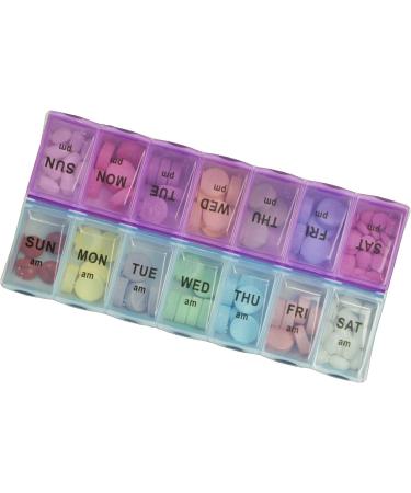 Leather 7 Day AM/PM Pill Organizer - Green | International Shipping Available - Buy Online on GoSupps.com