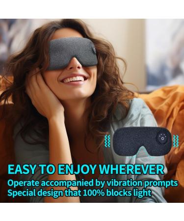 Cordless Heating Eye mask Sleep Eye mask Rechargable with Battery Indicators with Sound Prompt Relief Dry Eye (Black) - Buy Online on GoSupps.com