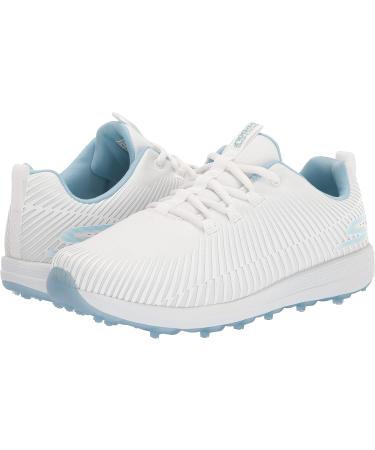 Skechers Women's Max Golf Shoe 38 EU - White Blue Swing | International Shipping Available - Buy Online on GoSupps.com