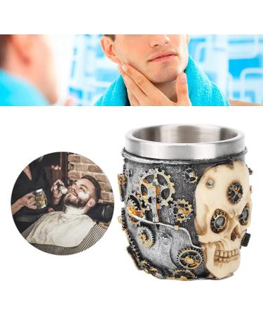Premium Stainless Steel Shaving Brush Bowl | Men's Beard Shaving Mug for Home & Barber Use - Buy Online on GoSupps.com