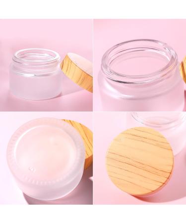 30ml Frosted Glass Cosmetic Containers with Leakproof Lids - 4 Pack - Ideal for DIY Makeup, Lip Scrub, Lotions, and Eye Creams - Buy Online on GoSupps.com