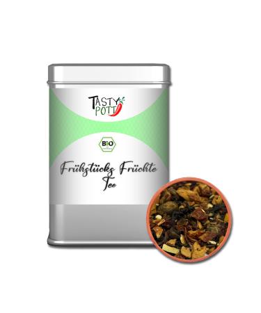 Jeske Sports Supplies Tasty Pott Organic breakfast fruit tea I tea mix I melissa I clover I primrose I lavender I hot drink I relaxation I in the box Organic breakfast fruit tea 70 g
