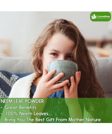Lavendium Premium 500g (17.6oz) Neem Leaf Powder 100% Natural and Pure from Neem Leaves Neem Leaves Herbal Tea No Additives No Gluten No Sugar Vegan CA Neem 500 Gr - Buy Online on GoSupps.com