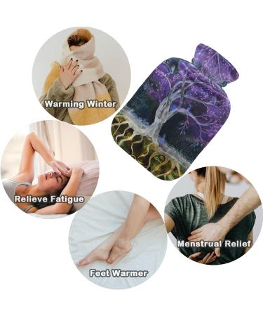 NAANLE Purple Tree of Life Hot Water Bottle | 2L Heat & Cold Therapy | Back Pain Relief & Hand/Foot Warmer - Buy Online on GoSupps.com
