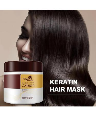 Karseell Collagen Hair Treatment 16.90 oz 500 ml Collagen Hair Mask Deep Repair Conditioning Argan Oil Collagen Hair Mask Essence for Dry Damaged Hair - Buy Online on GoSupps.com