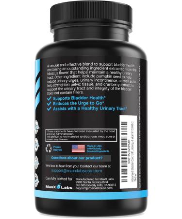 MaxX Labs Advanced Bladder Control Supplements for Women & Men 60 Capsules + Turmeric Liquid Drops with Curcumin & Black Pepper Extract Bioperine - 2 fl Oz - Buy Online on GoSupps.com
