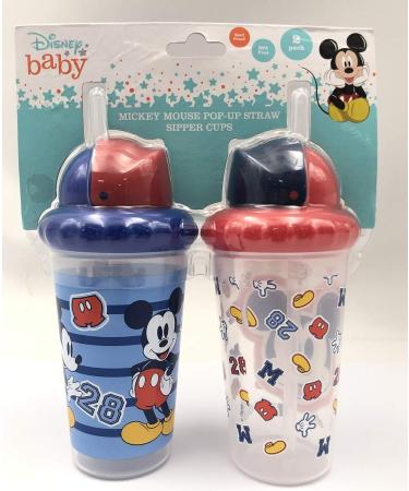 Disney Cudlie Baby Boy Mickey Mouse Sippy Cups 10 oz - Pack of 2 | Straw & Lid | Multicolor - Buy Online on GoSupps.com