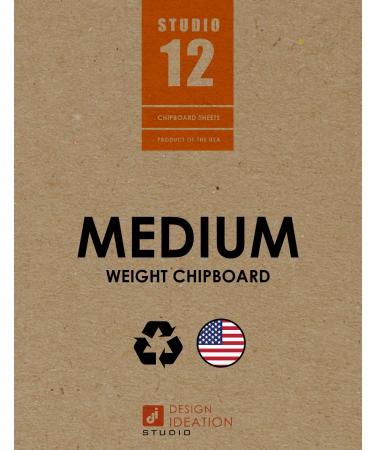 STUDIO 12 Chipboard Sheets. Medium Weight. Natural Kraft Brown. Great for Model Building, Scrap Booking, Creative Projects and Protecting Valuable Photos and documents. (8 Sheets) (9" x 12")