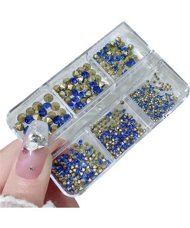 FEIlei Clear Nail Rhinestones 3D Nail Gems Nail Diamonds Pointed Back Nail Stones - Buy Online on GoSupps.com