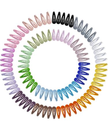 Snap Mini Hair Clips, 100PCS Premium Kids Barrettes Metal Non Slip Hair Bow Clips for Girls Toddler, 1.2 Inch 20 Colors 1.2 Inch (Pack of 100)
