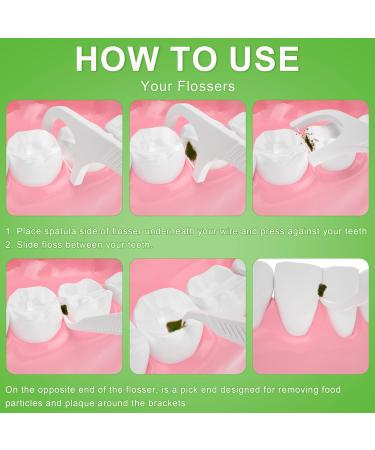 200pcs Triple Clean Dental Floss Sticks - Easy to Use Tooth Floss Picks for Fresh and Clean Mouth - Buy Online on GoSupps.com