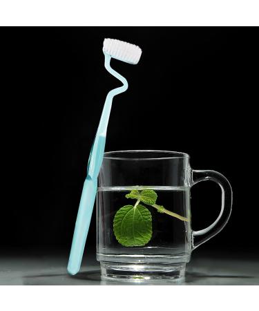 Soft S-Shaped Manual Toothbrush for Sensitive Gums Nano Floss Bristles Deep Clean Candy Color | Perfect for Adults & Juniors (Green - Buy Online on GoSupps.com