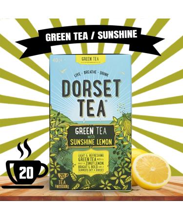 Dorset Tea Pick N Mix - Choose From 8 Flavours | Strawberries & Cream Cool Earl Grey Foraged Fruits Ginger & Sunshine Pure Green-Tea Wild About Mint Sunshine Lemon - Pack of 5 - Buy Online on GoSupps.com