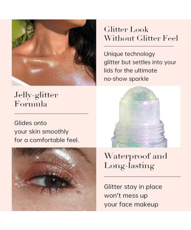  EONFAVE Roll-on Glitter Face Gel Mermaid Glitter Liquid Gel Face Glitter Face Gel for Festival Outfit Halloween Rave Party Body Face Hair and Lips(07) - Buy Online on GoSupps.com