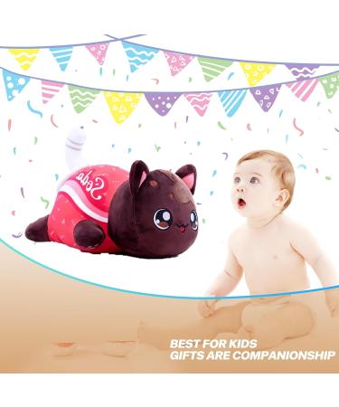 LAIBUY Cat Plush Pillow - Soft Kawaii Kitten Anime Hugging Toy for Kids - Cute Stuffed Animal Gift for Birthday or Christmas (Coke) - Buy Online on GoSupps.com