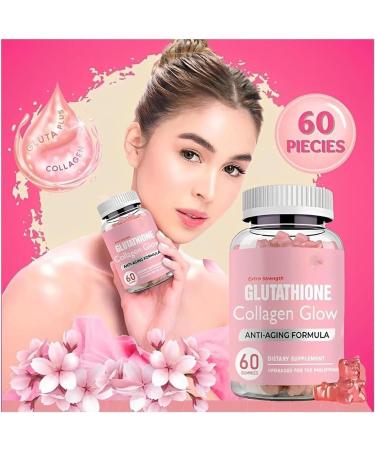 2024 New Glutathione Collagen Gummies - Glutathione Collagen Glow Gummies for Dark Spot | Collagen Gummies for Women Gummies Skin Care | Korea Glutathione Gummies for Women - 60 Pieces/Bottle (1Bottle - 60Pcs) - Buy Online on GoSupps.com