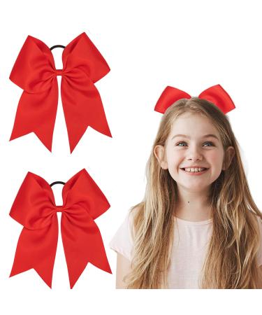 Mmufekum 2 piece red loop hair hair tie girl big hair loop red cheerleaders bow hair accessories for girls red hair tie for schoolgirls 2 x red grinding - Buy Online on GoSupps.com