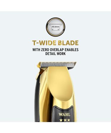 Wahl 5 Star Cordless Detailer in Gold Professional Hair Trimmers Close Trimming Detailing and Outlining Lightweight Cordless Snap On/Off Blades Barbers Supplies - Buy Online on GoSupps.com