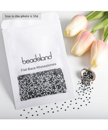 Buy Beadsland 1440pcs Black SS6 Flat Back Rhinestones for Nails | Nail Crystals for Stunning Nail Art - Buy Online on GoSupps.com