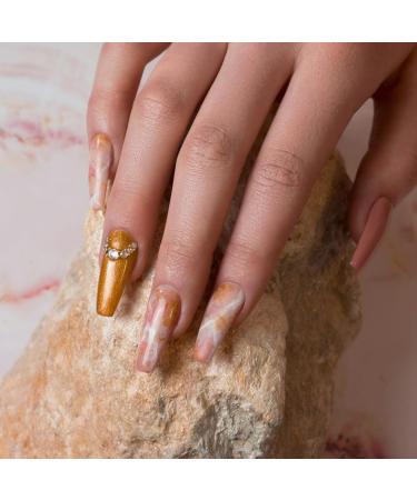 Glitter Nail Polish - Champagne Gold Nail Polish - Shimmer Sparkly Gold Glitter Nail Polish - High Glossy Quick Dry Nail Polish Starter Manicure Salon DIY at Home No Need Baking - Buy Online on GoSupps.com