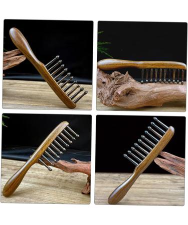 Ipetboom Scalp Massage Comb Wooden Pick Anti-static Head Massage Comb Hair Pick Root Comb Scalp Comb Wooden Hair Comb Wooden Massage Comb Comfortable Massage Comb Wide Comb for Curly Hair - Buy Online on GoSupps.com