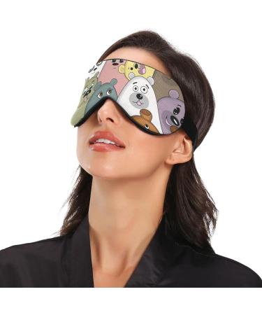 Haskirky Light Blocking Eye Mask - Breathable & Adjustable for Adults, Perfect for Travel, Yoga, Meditation & Deep Sleep - Comfortable & Smooth Office Sleep Mask - Colored Cartoon Design - Buy Online on GoSupps.com