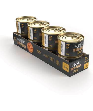 Schesir Taste The World Chicken Masala Flavor Complete Wet Dog Food (8 x 150g cans) - Buy Online on GoSupps.com