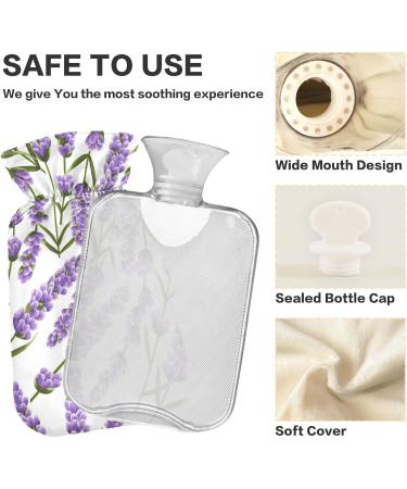 Shop Naanle 2L Hot Water Bottle - Purple Lavender Flower | Menstrual Cramps Relief & Heat Therapy - International Shipping Available - Buy Online on GoSupps.com